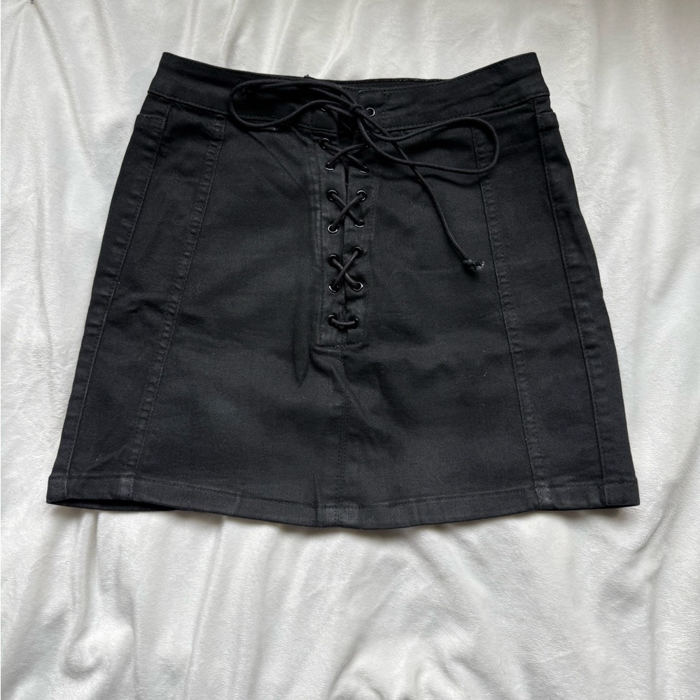 Urban Outfitters Black Lace-Up Women's Skirt